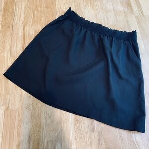 LOFT Paperbag Waist Linen Blend Black Skirt